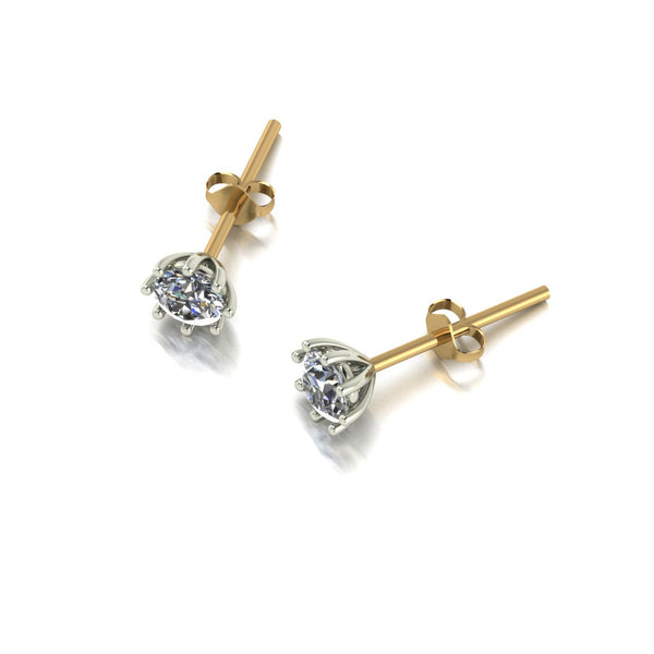 0.50ct (2x 4.0mm) Round Moissanite Set Earrings