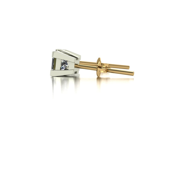 0.80ct (2x 4.0mm) Square Moissanite Set Earrings
