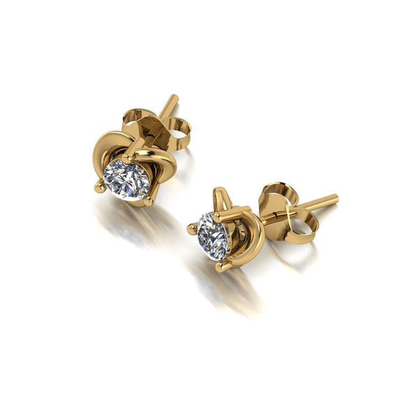 0.50ct (2x 4.0mm) NEW Round Moissanite Set Earrings