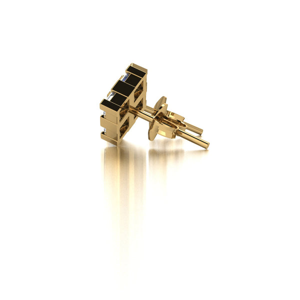 1.00ct (8x 2.5mm) Square Moissanite Set Earrings