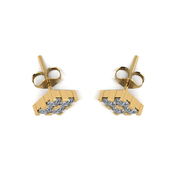 1.00ct (8x 2.5mm) Square Moissanite Set Earrings