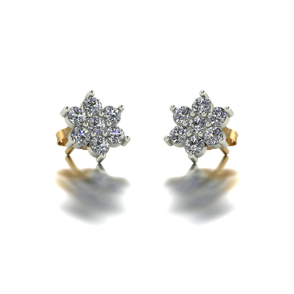 0.70ct (14x 2.3mm) Round Moissanite Set Earrings