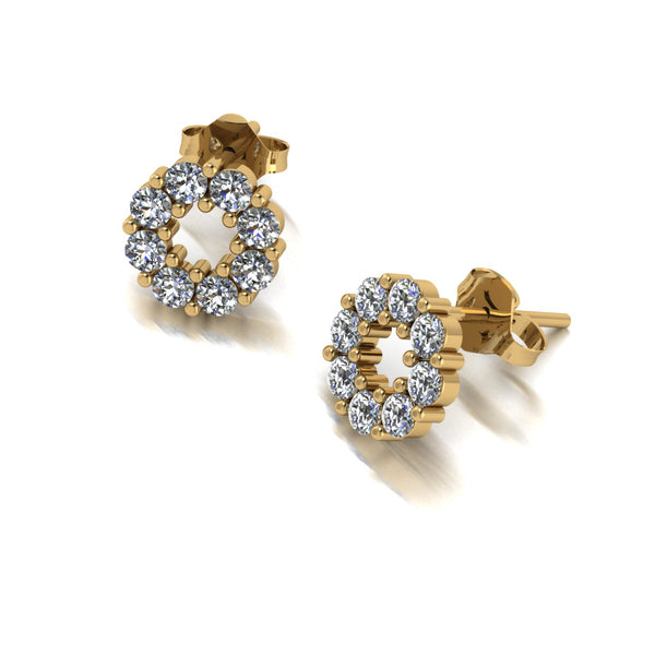 0.80ct (16x 2.3mm) Round Moissanite Set Earrings