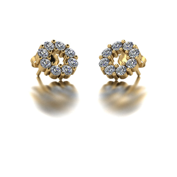 0.80ct (16x 2.3mm) Round Moissanite Set Earrings