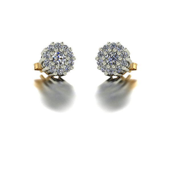 0.50ct (2x 3.0mm & 20x 1.5mm) Round Moissanite Set Earrings