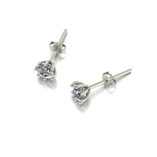 0.50ct (2x 4.0mm) Round Moissanite Set Earrings