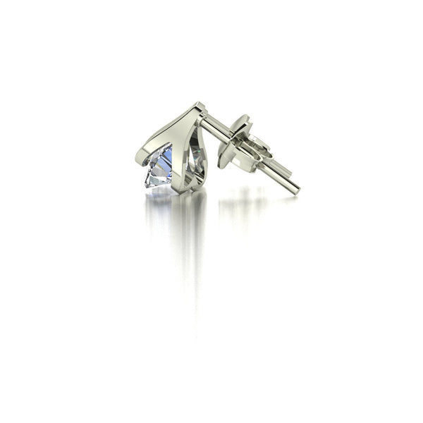1.00ct (2x 5.0mm) NEW Round Moissanite Set Earrings