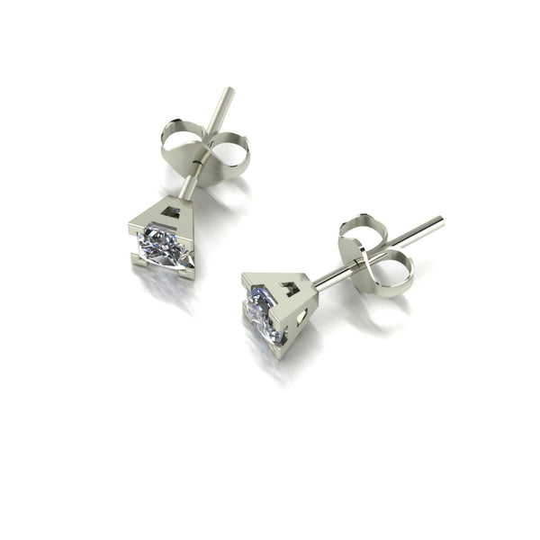 0.50ct (2x 3.5mm) NEW Square Moissanite Set Earrings