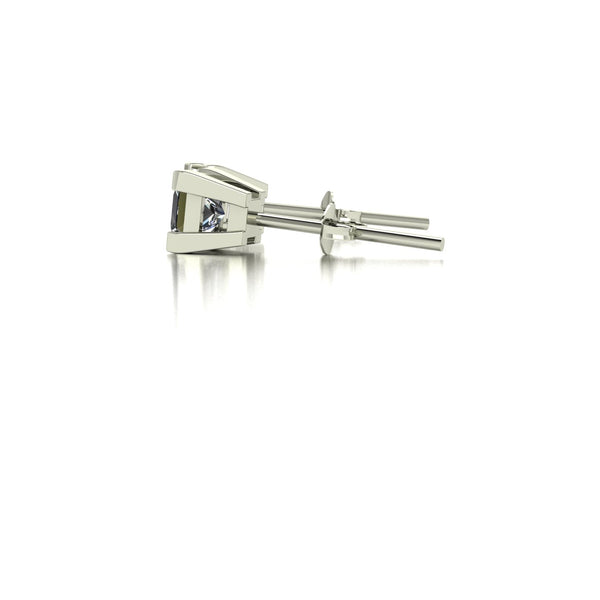 0.80ct (2x 4.0mm) Square Moissanite Set Earrings