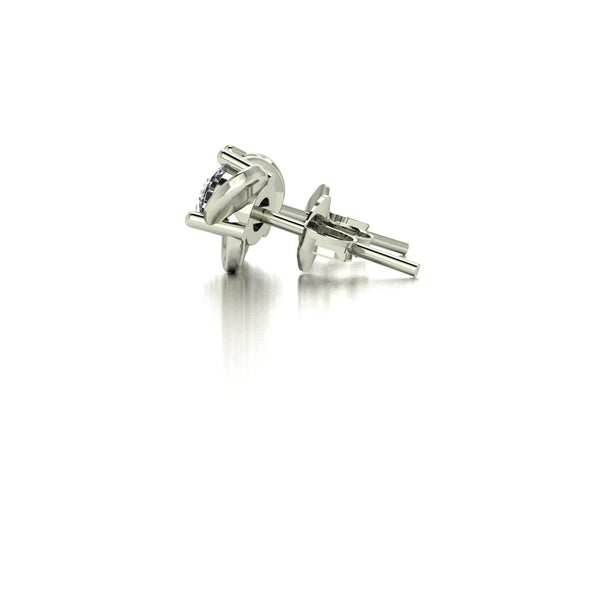 0.50ct (2x 4.0mm) NEW Round Moissanite Set Earrings