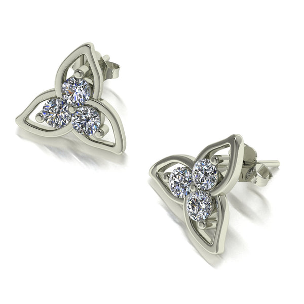 0.66ct (6x 3.0mm) NEW Round Moissanite Set Earrings