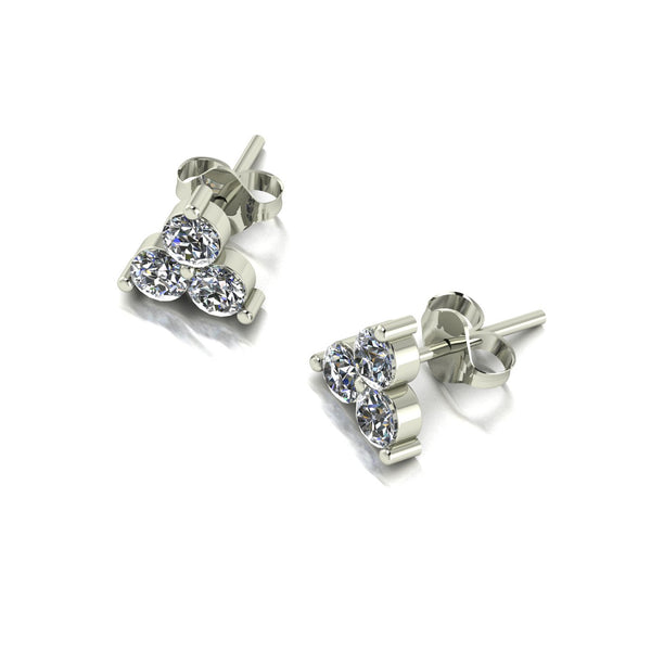 0.66ct (6x 3.0mm) Round Moissanite Set Earrings