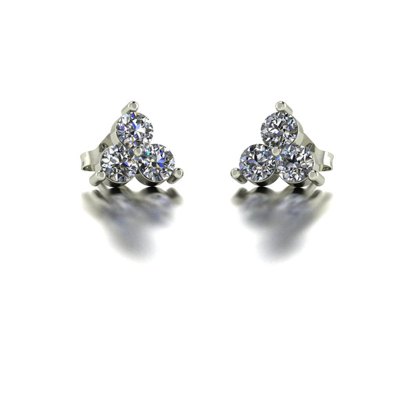 0.66ct (6x 3.0mm) Round Moissanite Set Earrings