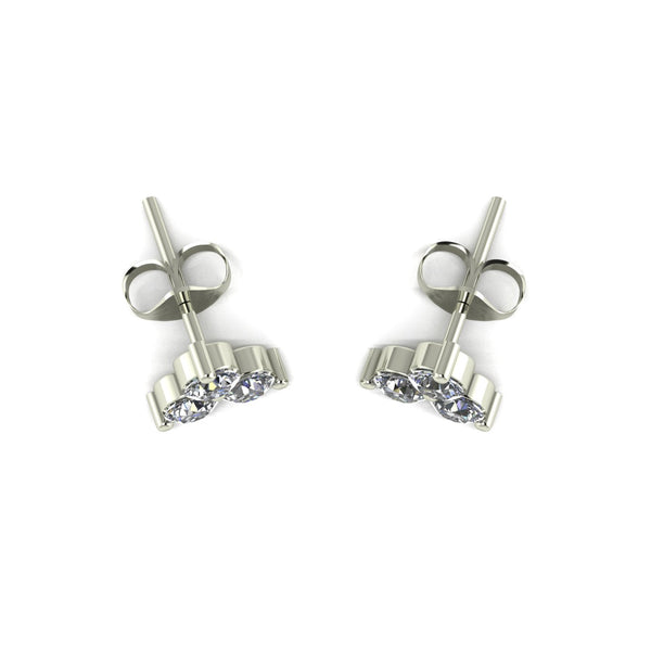 0.66ct (6x 3.0mm) Round Moissanite Set Earrings