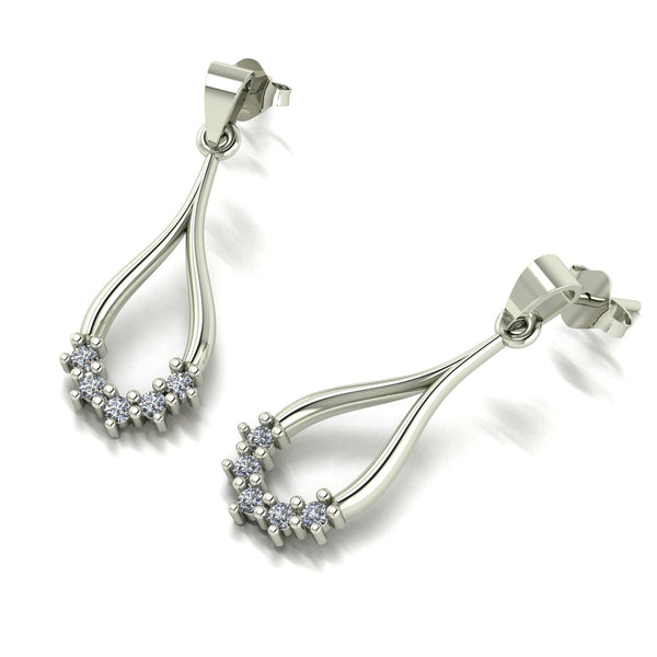 1.00ct (10x 3.0mm) NEW Round Moissanite Set Earrings