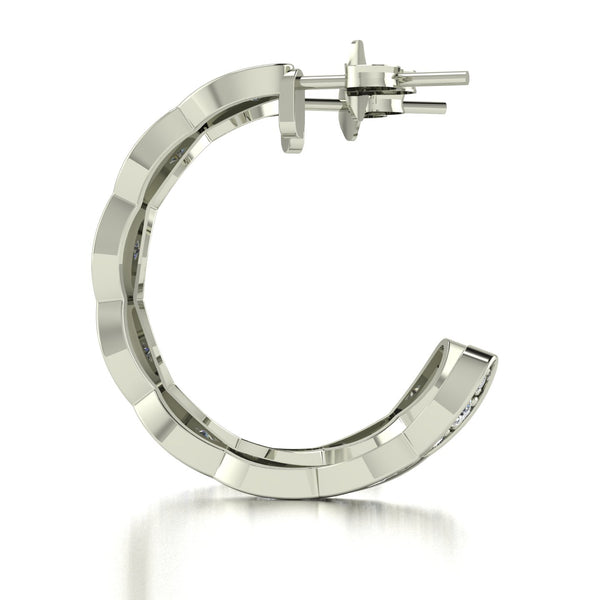 0.80ct (16x 2.0mm & 32x 1.3mm) Round Moissanite Set Earrings