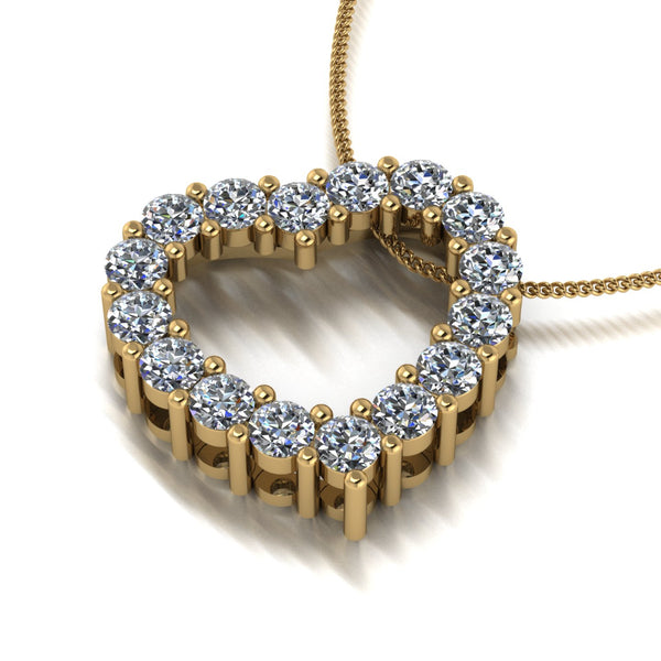 0.80ct (16x 2.3mm) NEW Round Moissanite Set Pendant