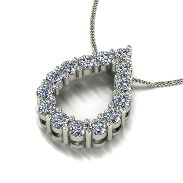 0.80ct (16x 2.3mm) NEW Round Moissanite Set Pendant