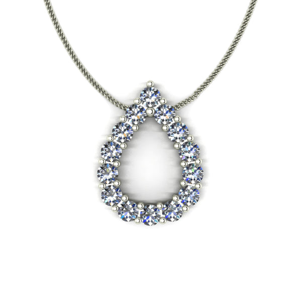 0.80ct (16x 2.3mm) NEW Round Moissanite Set Pendant