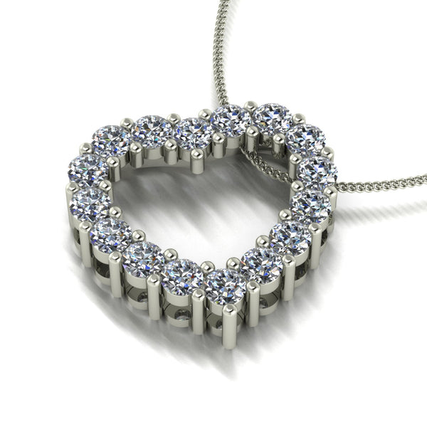 0.80ct (16x 2.3mm) NEW Round Moissanite Set Pendant