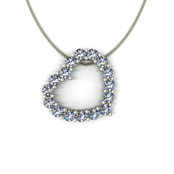 0.80ct (16x 2.3mm) NEW Round Moissanite Set Pendant