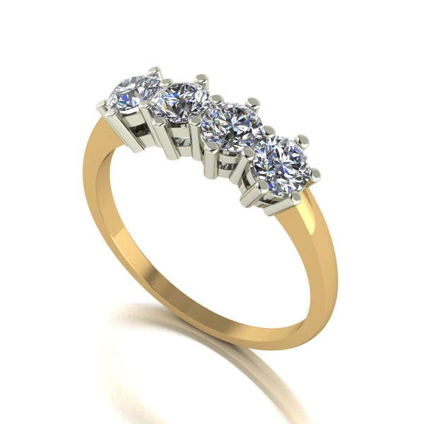 1.00ct (4x 4.0mm) Round Moissanite Set Eternity Ring