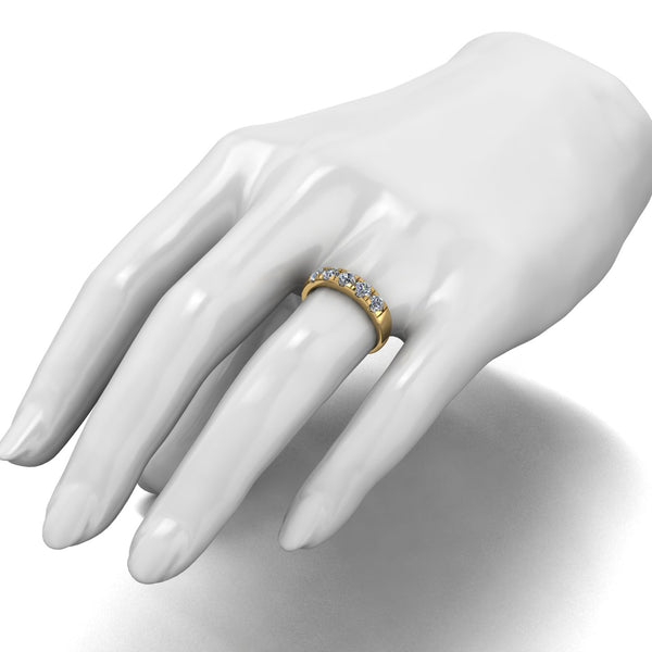 1.25ct (5x 4.0mm) Round Moissanite Set Eternity Ring