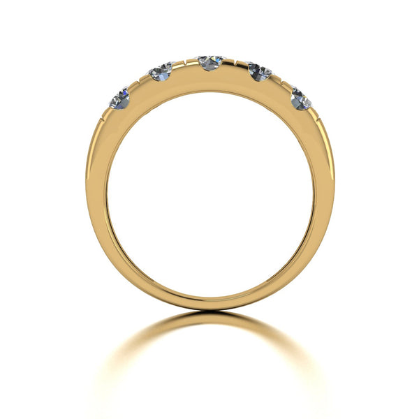 1.25ct (5x 4.0mm) Round Moissanite Set Eternity Ring