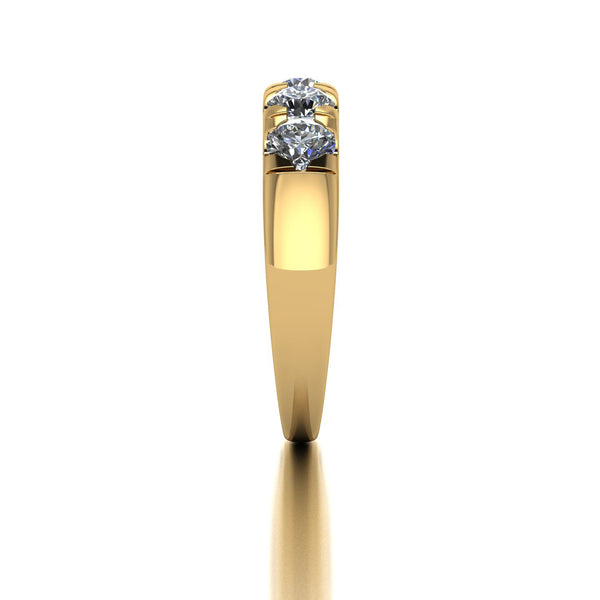 1.25ct (5x 4.0mm) Round Moissanite Set Eternity Ring