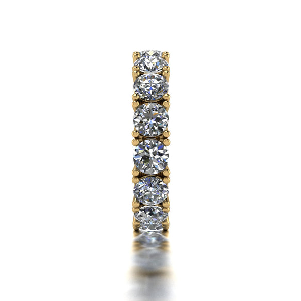 3.75ct (15x 4.0mm) NEW Round Moissanite Set Full Eternity Ring