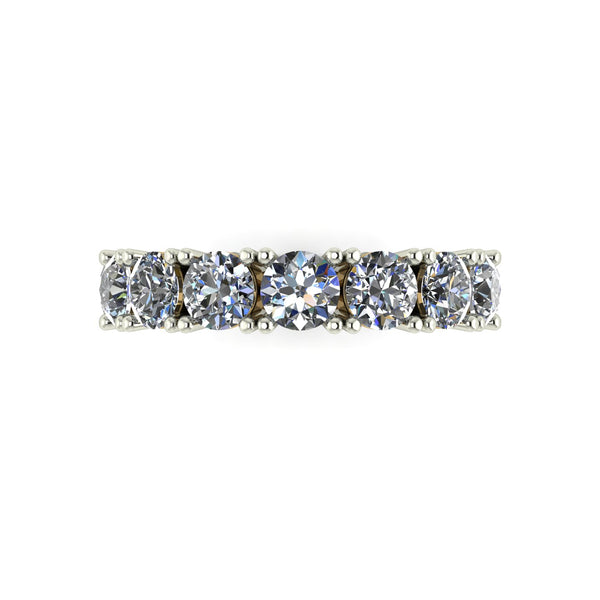 3.75ct (15x 4.0mm) NEW Round Moissanite Set Full Eternity Ring