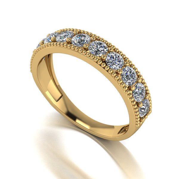 1.00ct (10x 3.0mm) Round Moissanite Set Eternity Ring