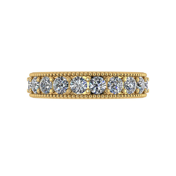 1.00ct (10x 3.0mm) Round Moissanite Set Eternity Ring