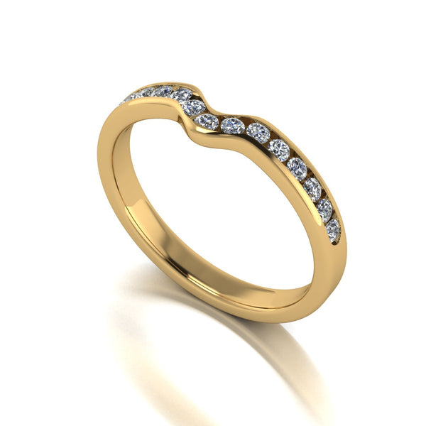 0.15ct (15x 1.3mm) Round Moissanite Set Eternity Ring