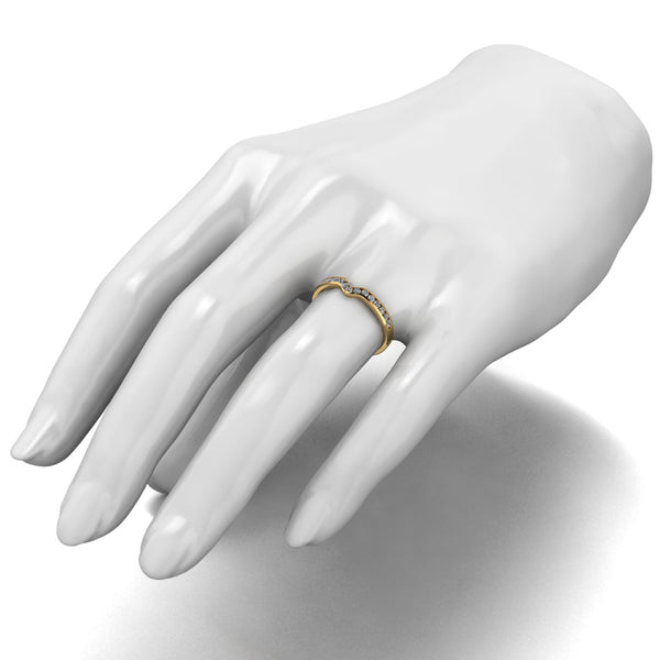 0.15ct (15x 1.3mm) Round Moissanite Set Eternity Ring