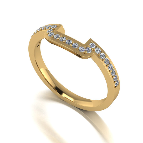 0.25ct (24x 1.3mm) Round Moissanite Set Eternity Ring