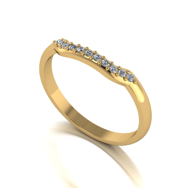 0.10ct (11x 1.3mm) NEW Round Moissanite Set Eternity Ring