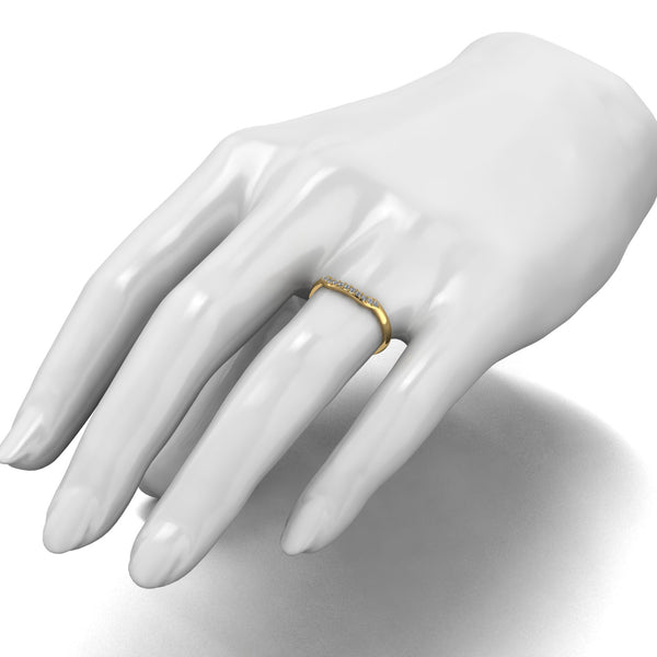 0.10ct (11x 1.3mm) NEW Round Moissanite Set Eternity Ring