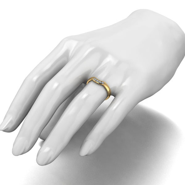 0.15ct (5x 1.9mm) Round Moissanite Set Eternity Ring