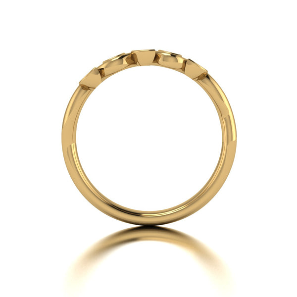 0.05ct (5x 1.3mm) New Round Moissanite Set Eternity Ring