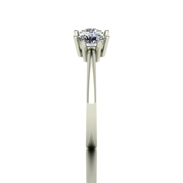 1.50ct (3x 5.0mm) Round Moissanite Set Three Stone Ring