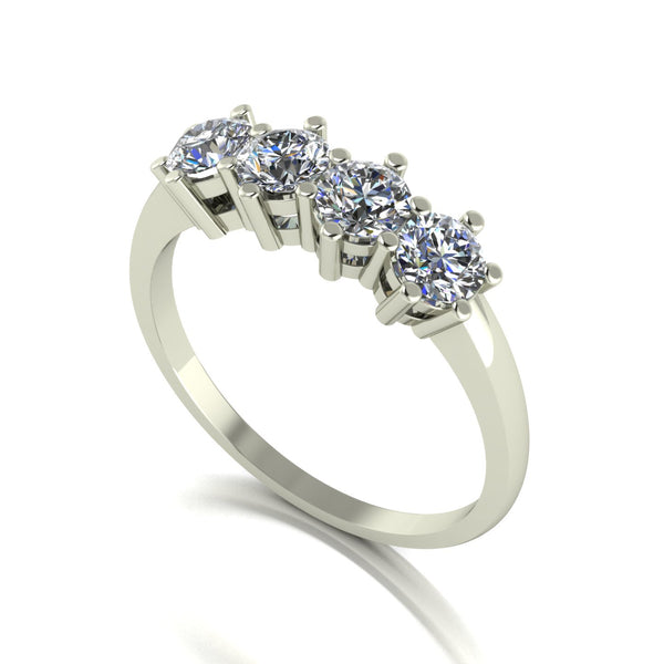 1.00ct (4x 4.0mm) Round Moissanite Set Eternity Ring