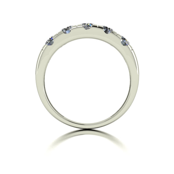 1.25ct (5x 4.0mm) Round Moissanite Set Eternity Ring
