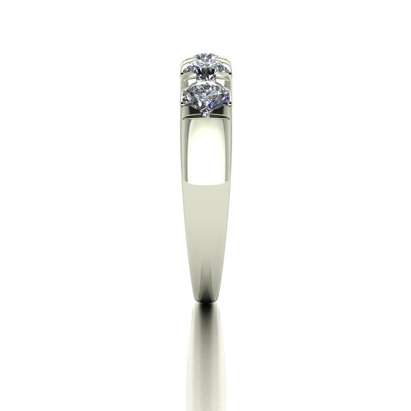 1.25ct (5x 4.0mm) Round Moissanite Set Eternity Ring