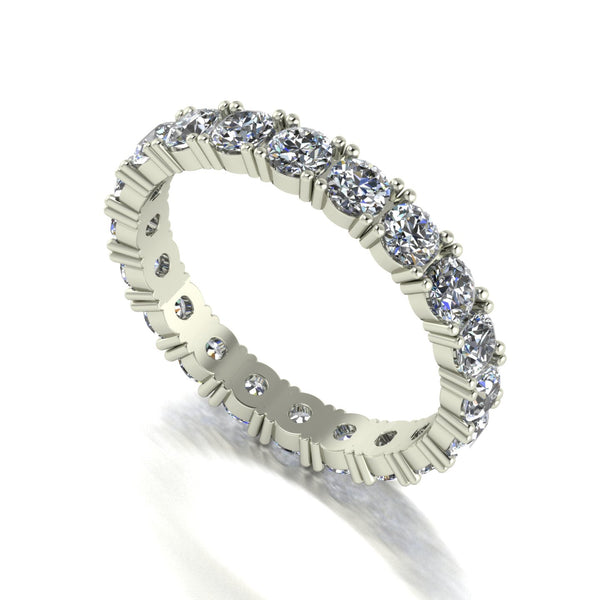 2.00ct (20x 3.0mm) NEW Round Moissanite Set Full Eternity Ring