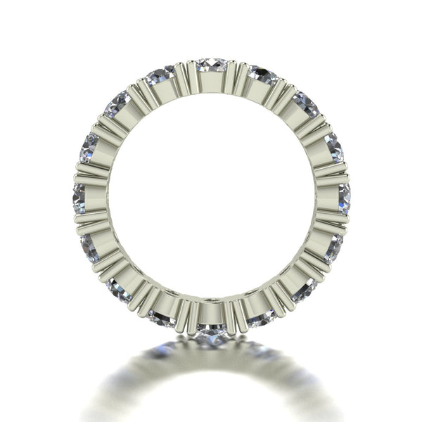 3.75ct (15x 4.0mm) NEW Round Moissanite Set Full Eternity Ring