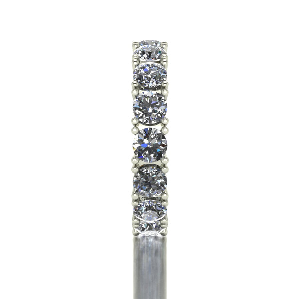 3.75ct (15x 4.0mm) NEW Round Moissanite Set Full Eternity Ring