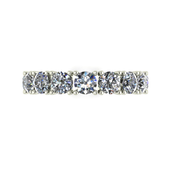 3.75ct (15x 4.0mm) NEW Round Moissanite Set Full Eternity Ring