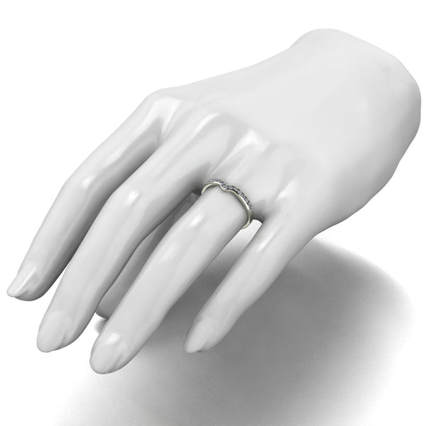 0.15ct (15x 1.3mm) Round Moissanite Set Eternity Ring