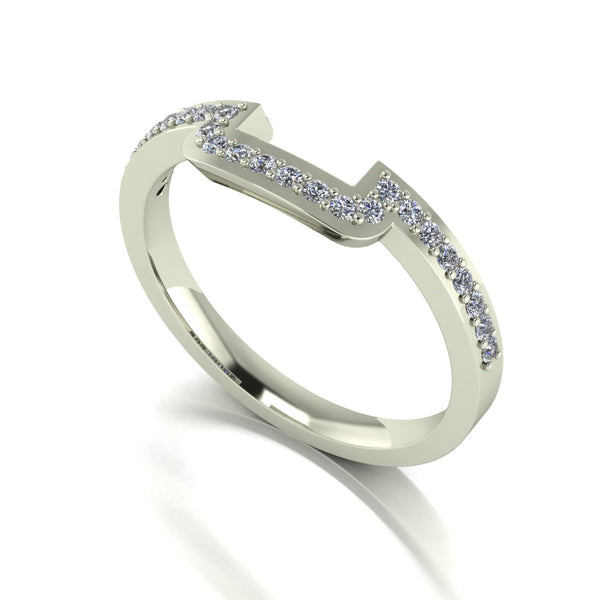 0.25ct (24x 1.3mm) Round Moissanite Set Eternity Ring